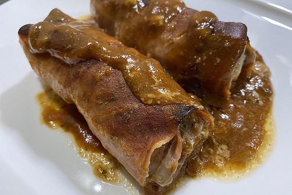 Ham Rolls Filled with Minced Meat
