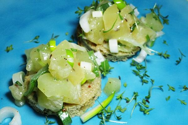 Hand Cheese Tartare with Cider Vinaigrette