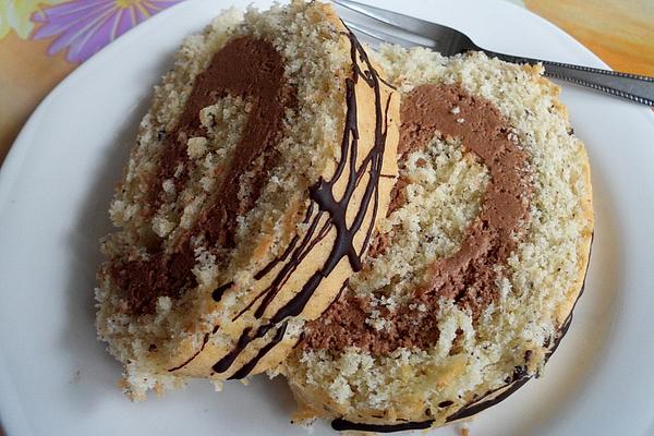 Hazelnut Roulade with Nougat Cream