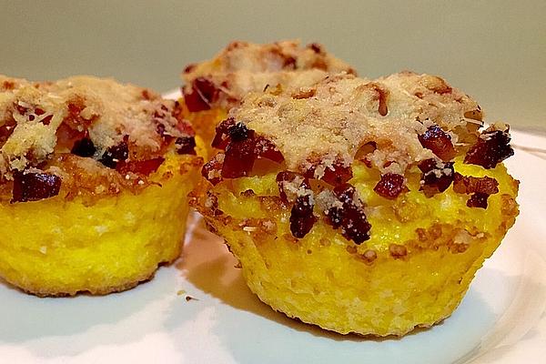 Heart-half Polenta Muffins with Parmesan Crust