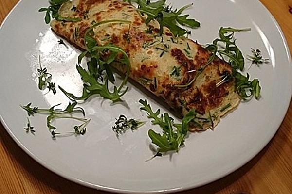 Hearty Filled Herb Pancake