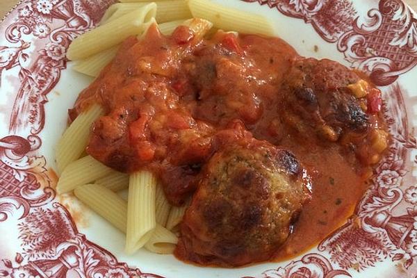 Heddus Meatballs in Tomato Sauce