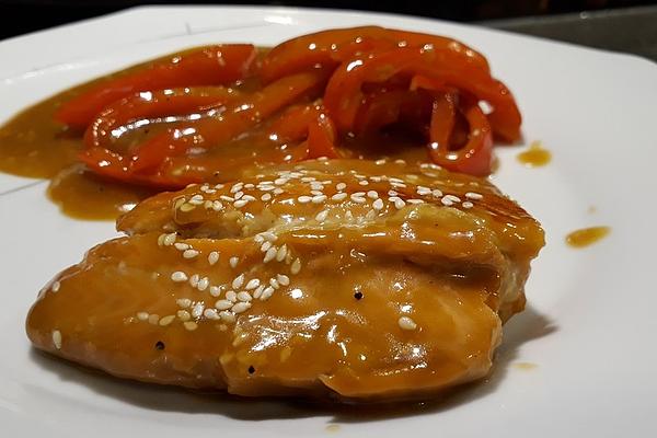 Honey-mustard-salmon with Asian Touch