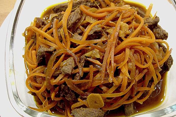 Hot Beef Strips with Ginger and Chilli