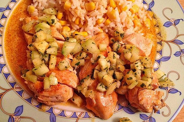 Hot Chicken Fillets with Hawaiian Salsa