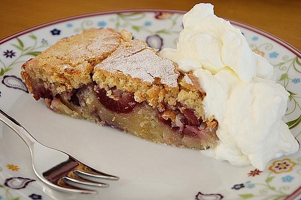 Hungarian Milk Cake with Sour Cherries