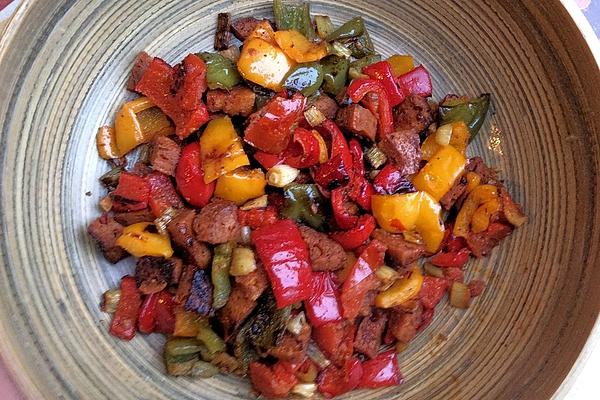 Hungarian Roasted Vegetables with Seitan Chorizo