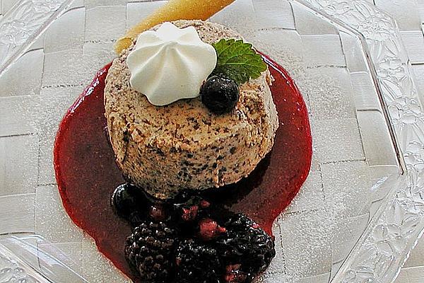 Ice Chip Tartlets on Berry Mirror