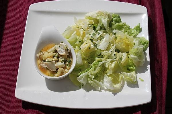 Iceberg – Mango Salad with Orange – Lime Dressing and Mint