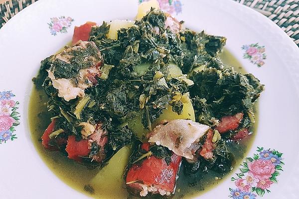 Kale Soup with Meatloaf