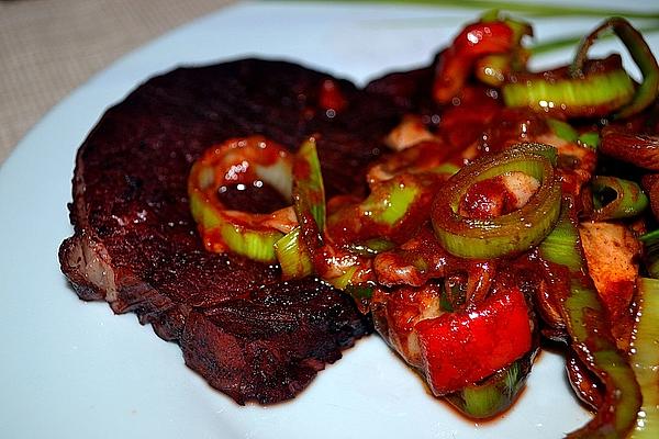 Kassler in Red Wine, Gratinated