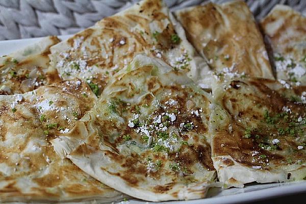 Katmer Filled with Mozzarella
