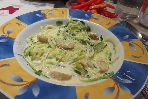 King Oyster Mushrooms with Zucchini Spaghetti