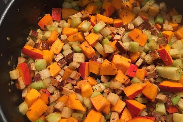 Kohlrabi and Pumpkin Goulash (vegetarian or Vegan)