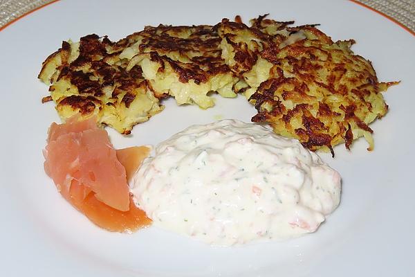 Kohlrabi – Hash Browns with Salmon Cream