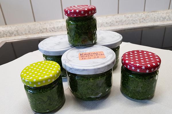 Kohlrabi Leaf Pesto