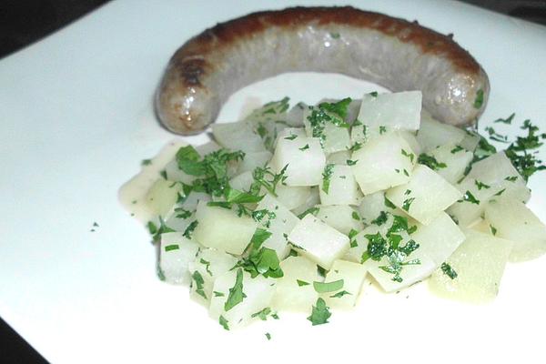 Kohlrabi Vegetables Braised in Pear Juice