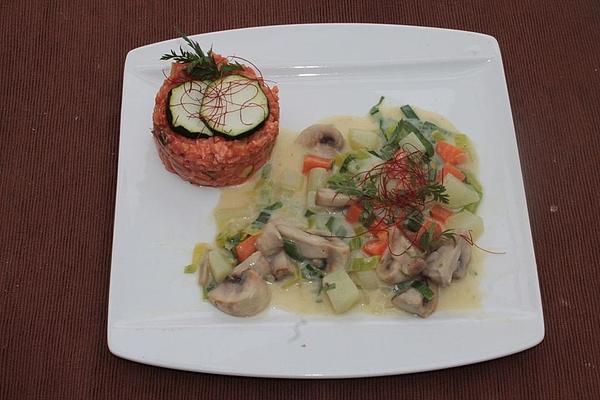 Kohlrabi Vegetables with Mushrooms