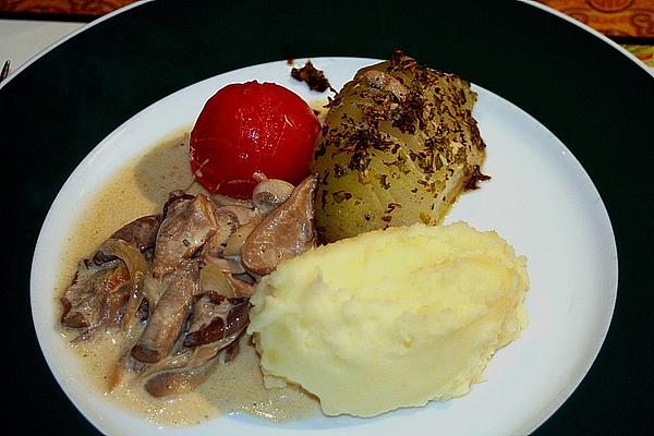 Kohlrabi with Mushroom Ragout