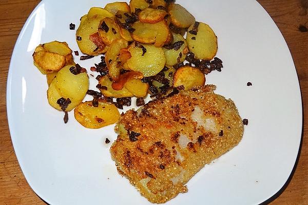 Kohlrabischnitzel with Fried Potatoes from Oven À La Didi