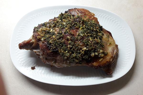 Lamb Shoulder with Herb Crust