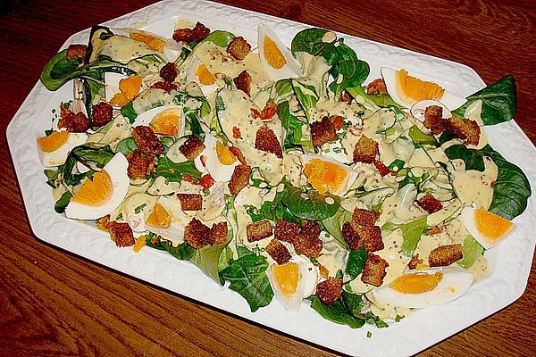 Lamb`s Lettuce with Lukewarm Mustard Sauce