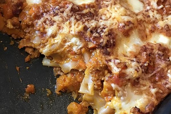 Lasagne with Pumpkin Tomato Sauce and Mince