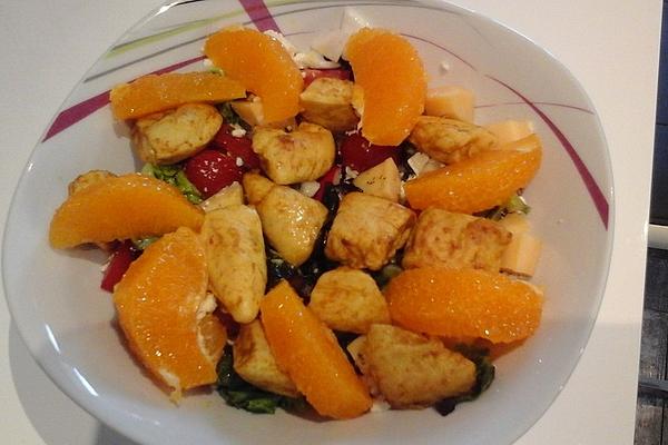 Leaf Salad with Turkey Strips