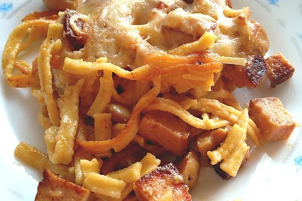 Leberkäs Spaetzle Pan