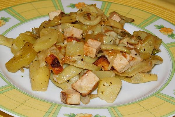 Leberkäse and Bean Casserole