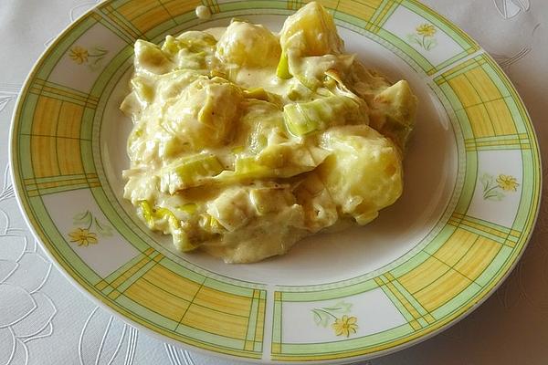 Leek and Cream Potatoes À La Didi