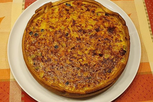 Leek and Zucchini Quiche
