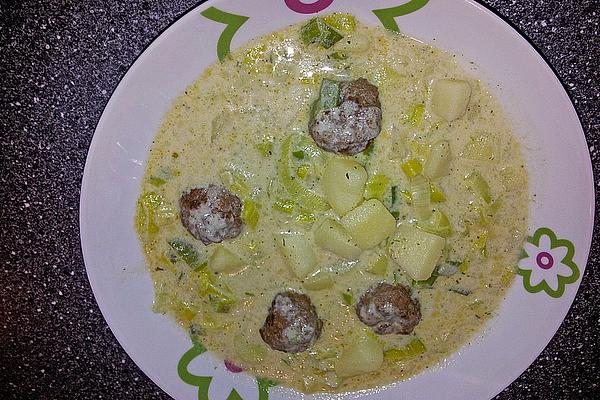 Leek Pot with Meatballs
