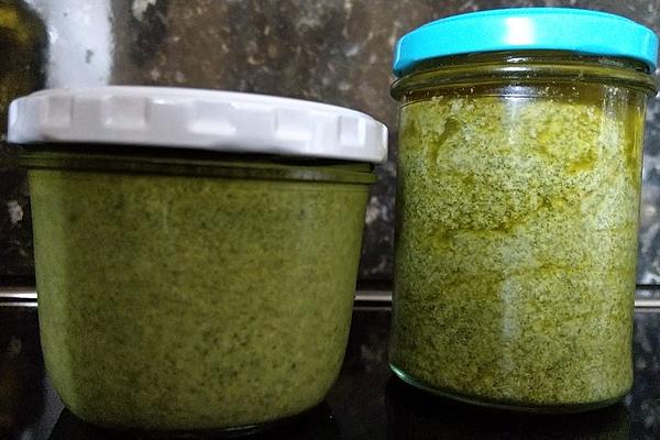 Lemon Balm Pesto with Garlic