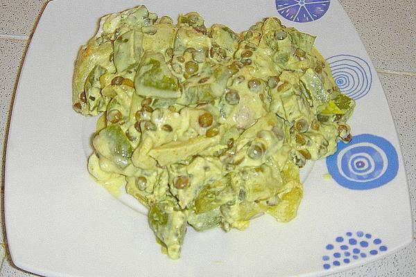 Lentil Curry with Bananas and Sheep Cheese