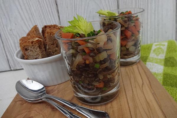 Lentil Salad with Celery and Honey Mustard Dressing