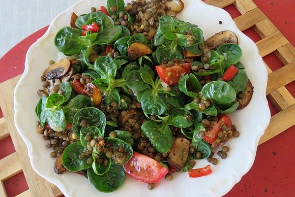 Lentil Salad with Lamb`s Lettuce
