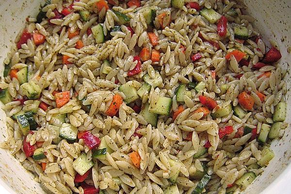Lightning Fast Pasta Salad with Kritharaki Noodles