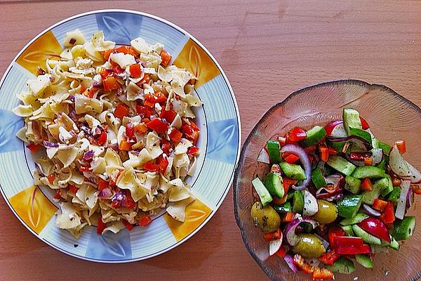 Lisa`s Noodle – Vegetable Pan with Feta Cheese