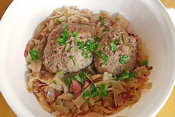 Liver Dumplings on Sauerkraut