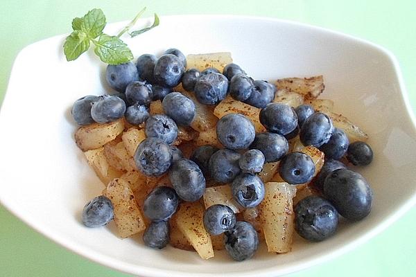 Lotusflowers Oven Pineapple with Blueberries