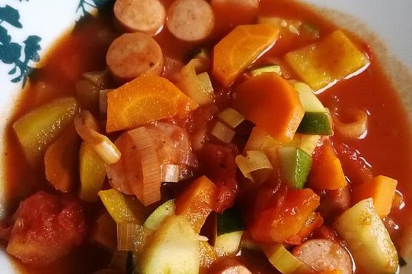 Low-carb Sausage and Vegetable Pan