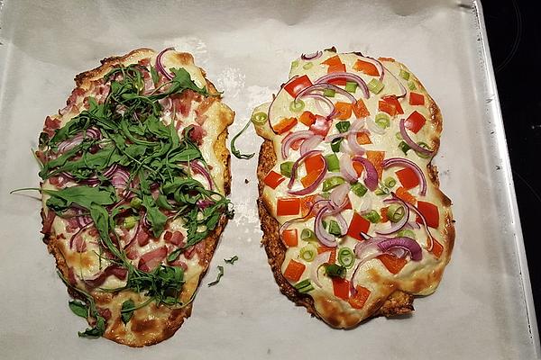 Low-carb Tarte Flambée Vegetarian