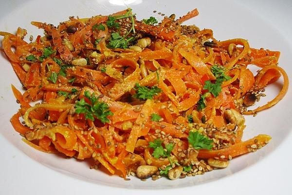 Lukewarm Carrot Salad with Tahini Paste