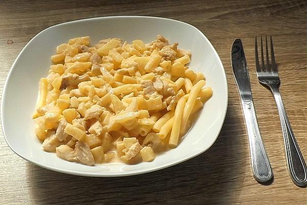 Macaroni with Cod, Apple and Calvados Cream Sauce À La Didi