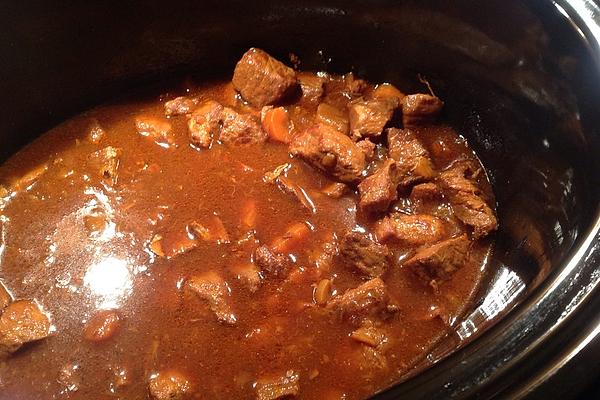 Malt Beer Goulash from Crock Pot