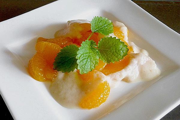 Mandarins with Marzipan Sauce