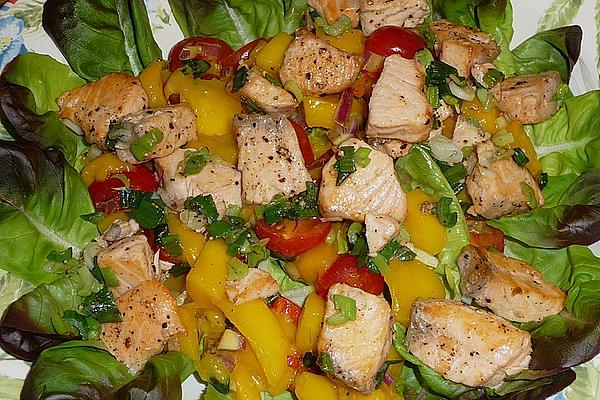 Mango Salad with Diced Salmon
