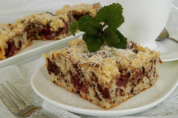 Marble – Cherry – Crumble Cake
