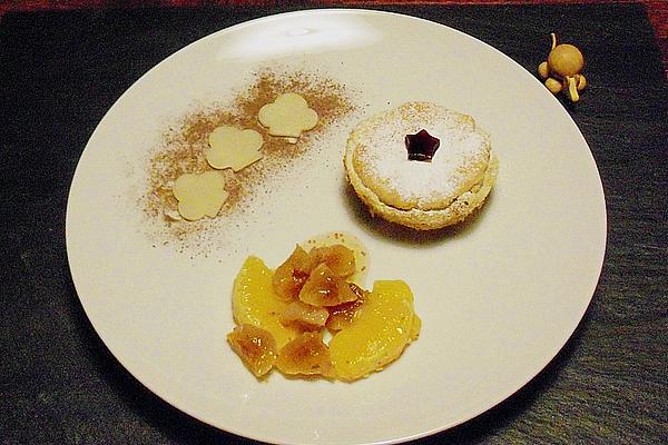 Marzipan Casserole with Orange and Fig Compote